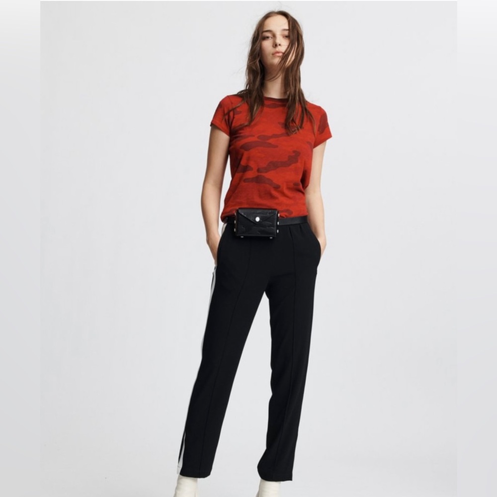 NWT Rag & Bone Red Camo Print Short Sleeve Top - S